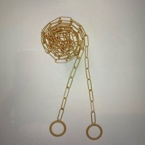 Marla Aaron 14k square link chain in gold, 14”